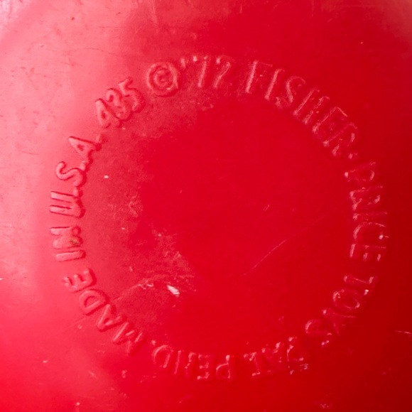 Vintage 1972 Fisher-Price Red Happy Apple Toy - Picture 6 of 7